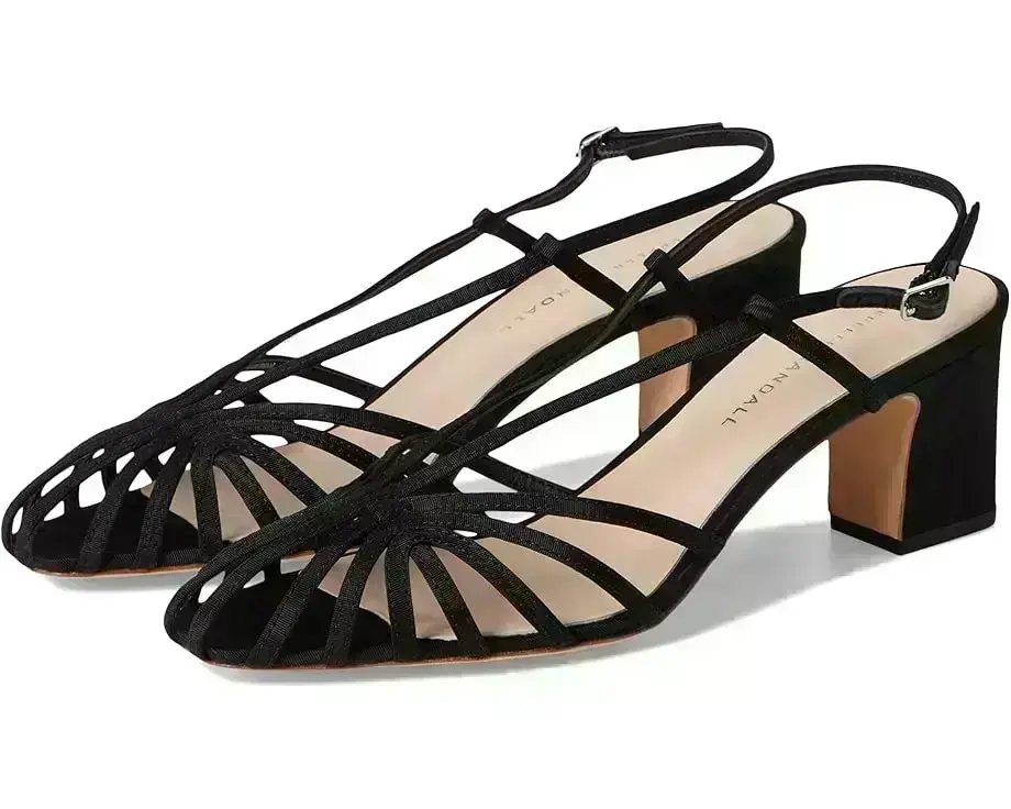Women's Loeffler Randall Priscilla Lattice Slingback Mid Heel Sandals